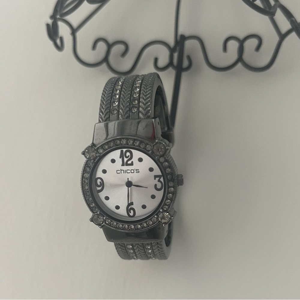 Chico’s bracelet watch w/rhinestones and gems